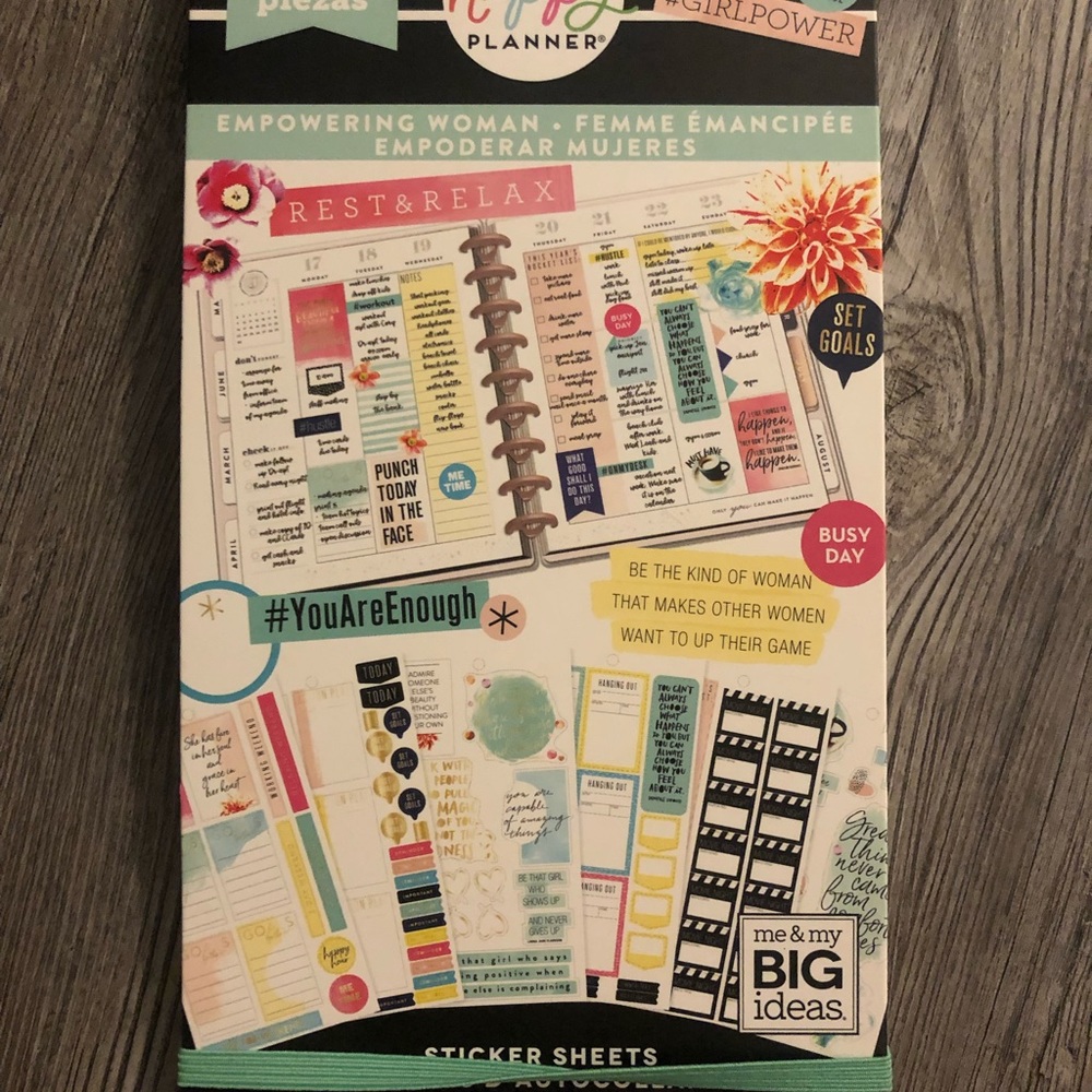 NWT happy planner empowering woman sticker book